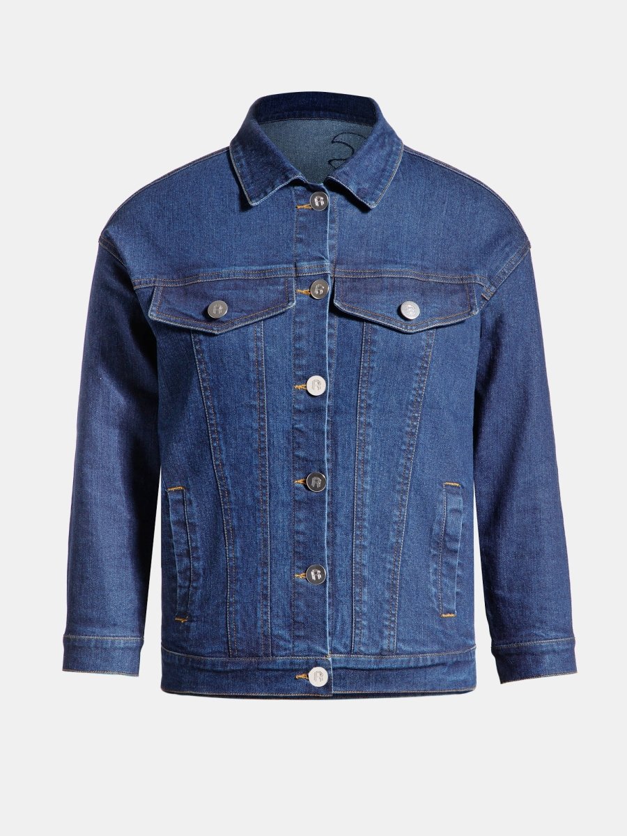 Real n Rare Denim Oversized Jacket - Dark Blue - REAL n RARE