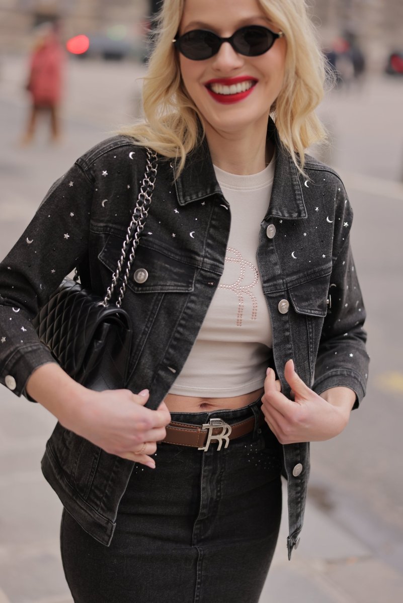 Real n Rare Denim Oversized Jacket - Light Black - REAL n RARE