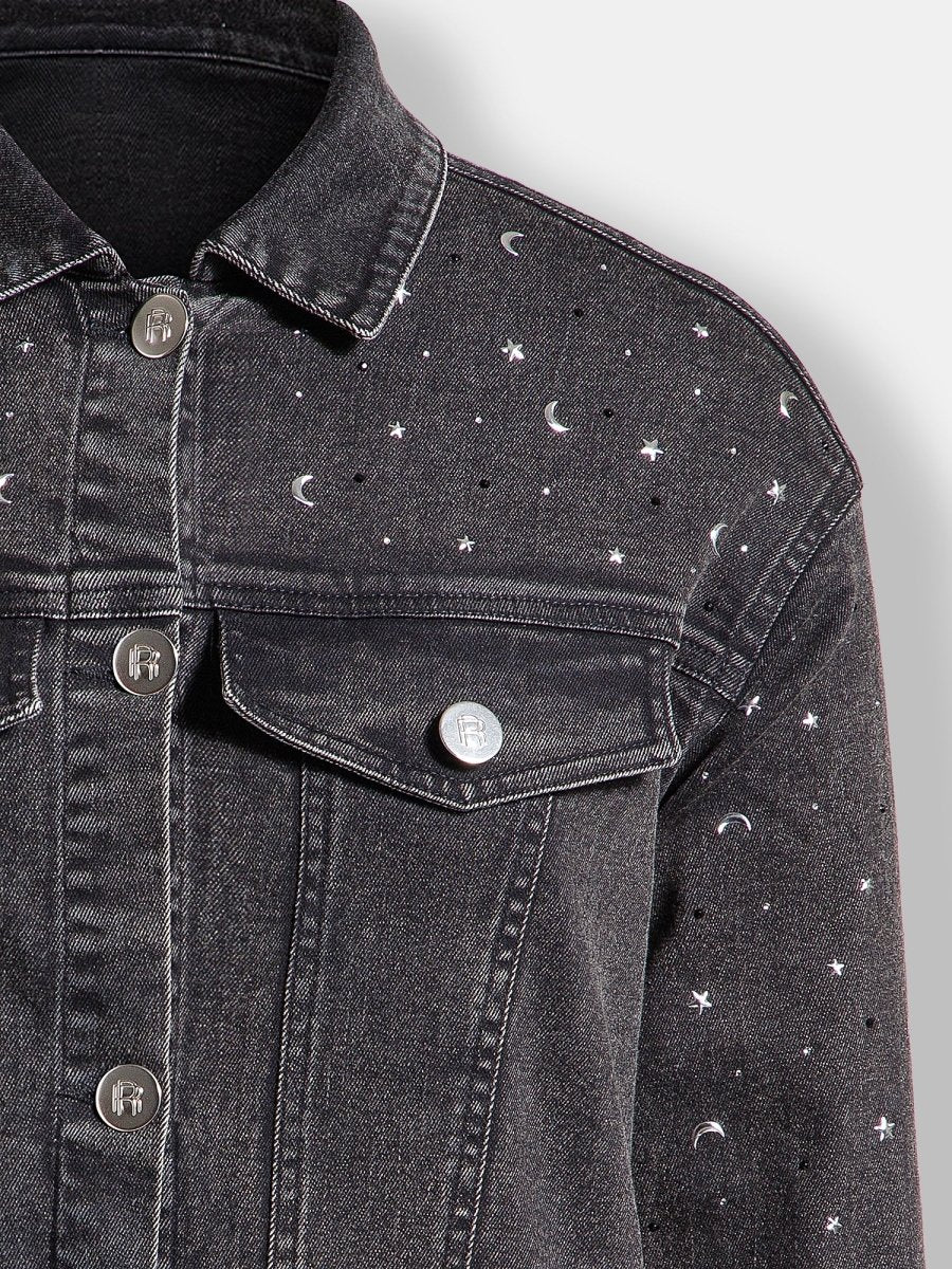 Real n Rare Denim Oversized Jacket - Light Black - REAL n RARE