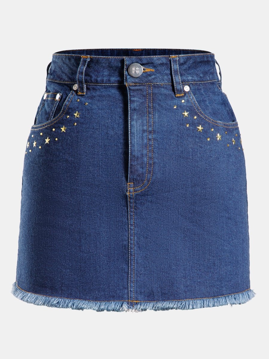 Real n Rare Denim Skirt Dark Blue - REAL n RARE
