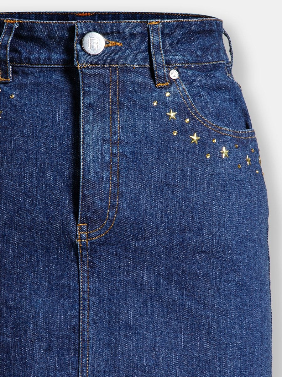 Real n Rare Denim Skirt Dark Blue - REAL n RARE