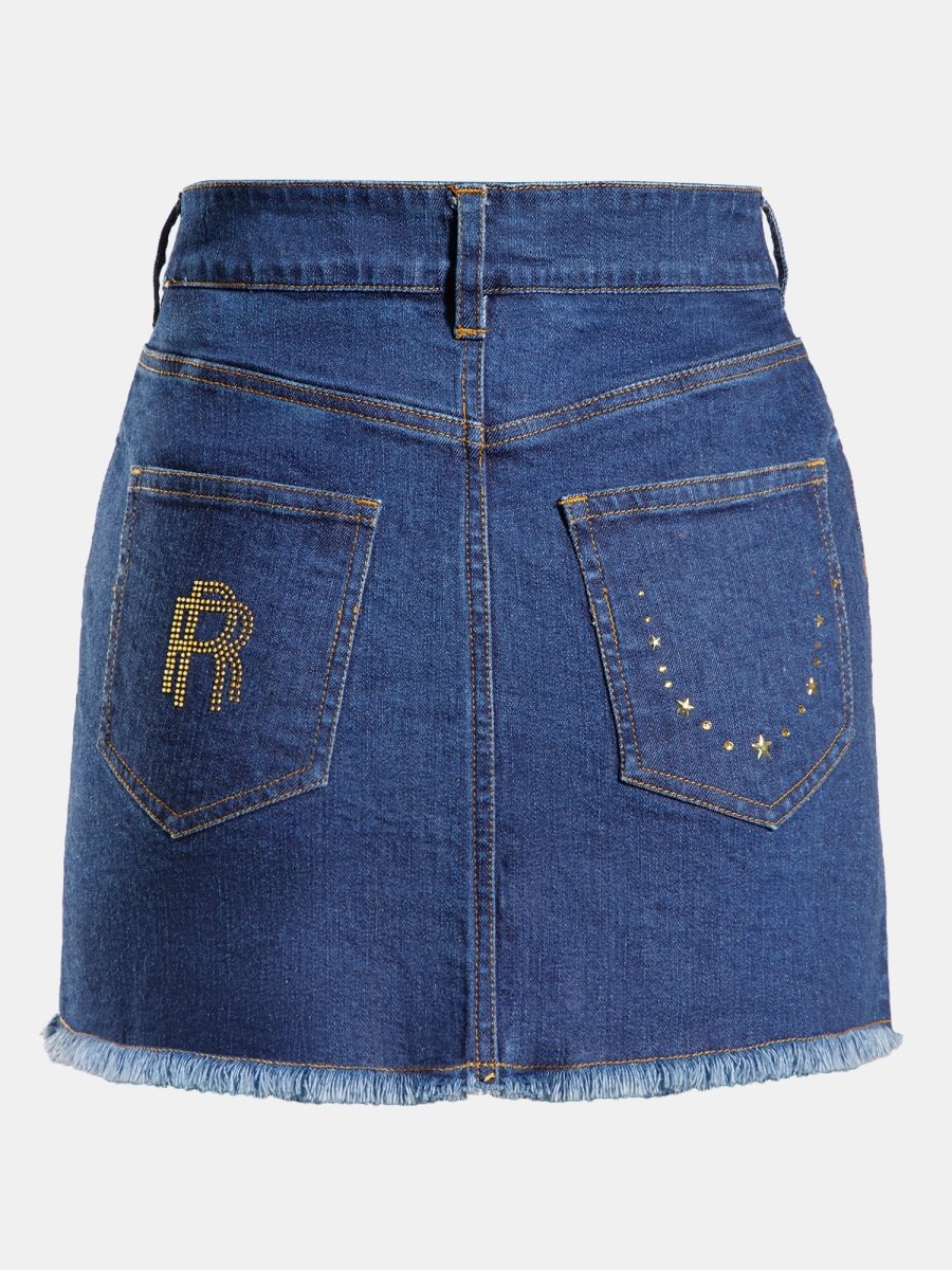 Real n Rare Denim Skirt Dark Blue - REAL n RARE
