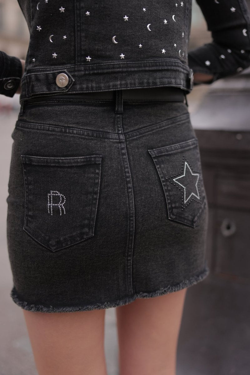 Real n Rare Denim Skirt Light Black - REAL n RARE