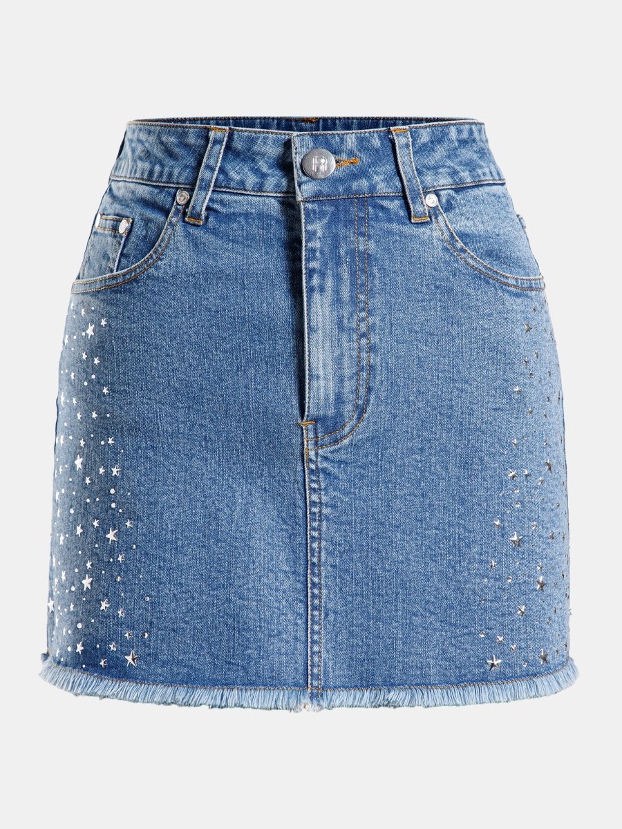 Real n Rare Denim Skirt Light Blue - REAL n RARE