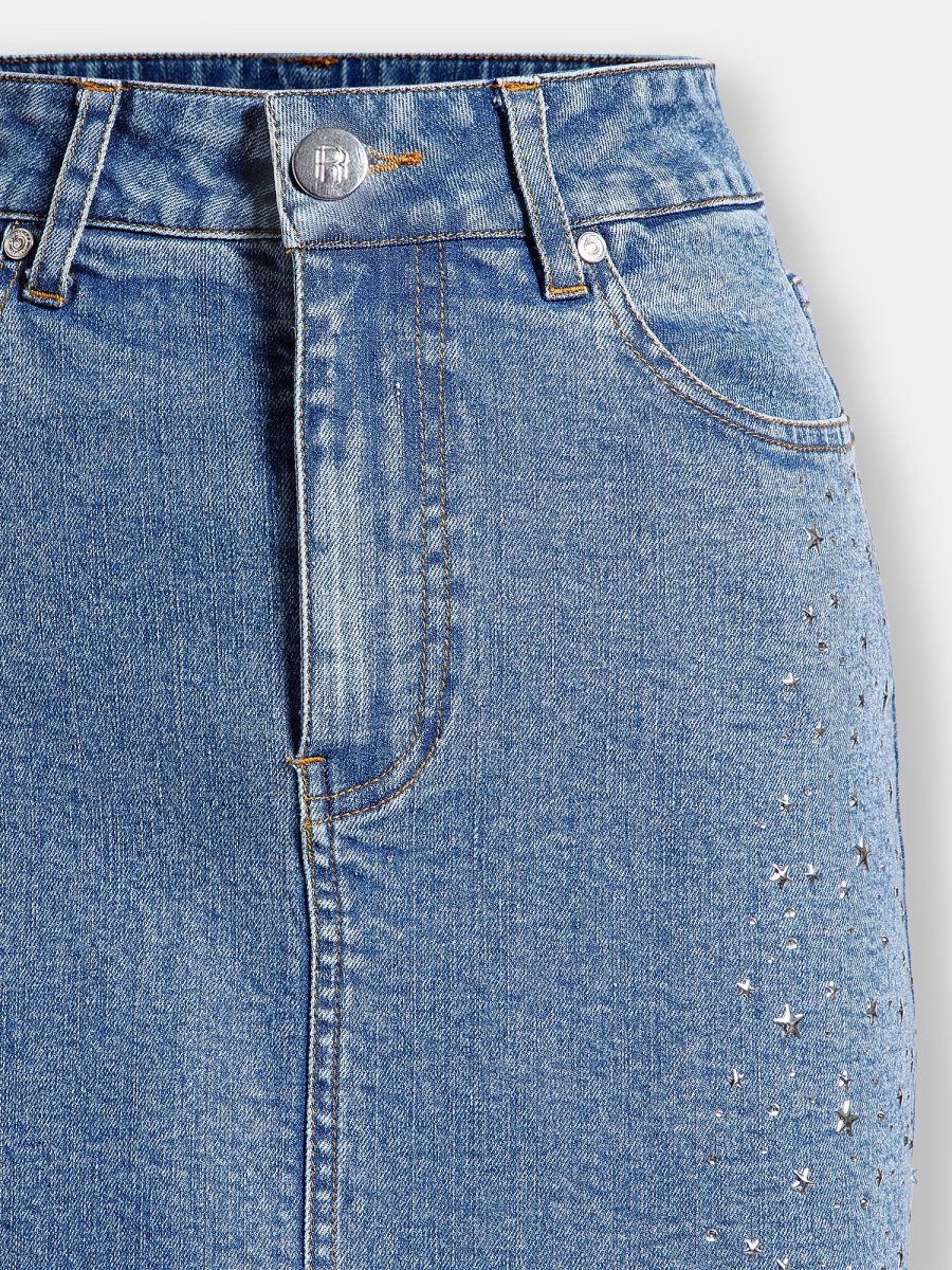 Real n Rare Denim Skirt Light Blue - REAL n RARE