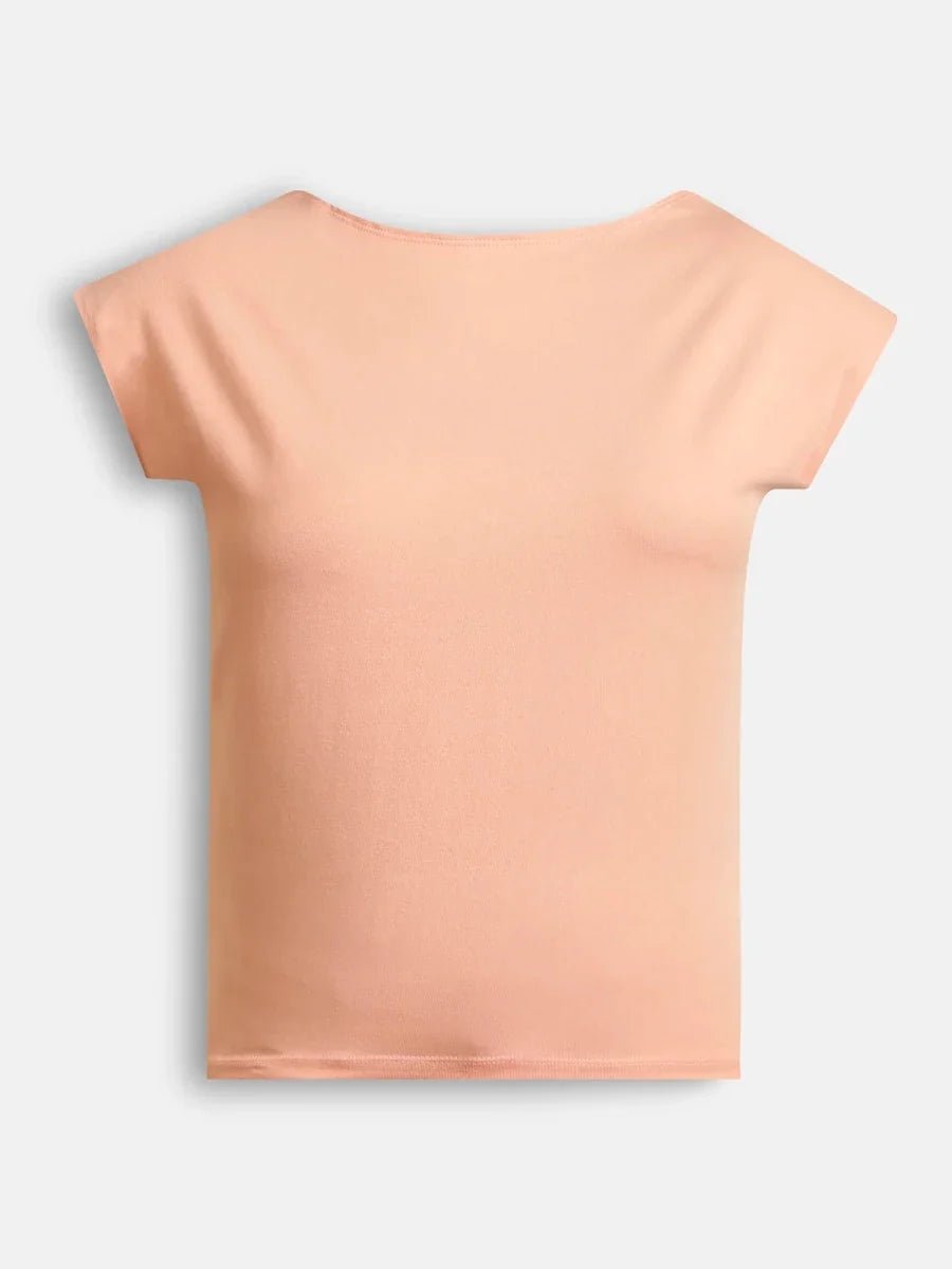 Salmon Pink Heartless Backless Top - REAL n RARE