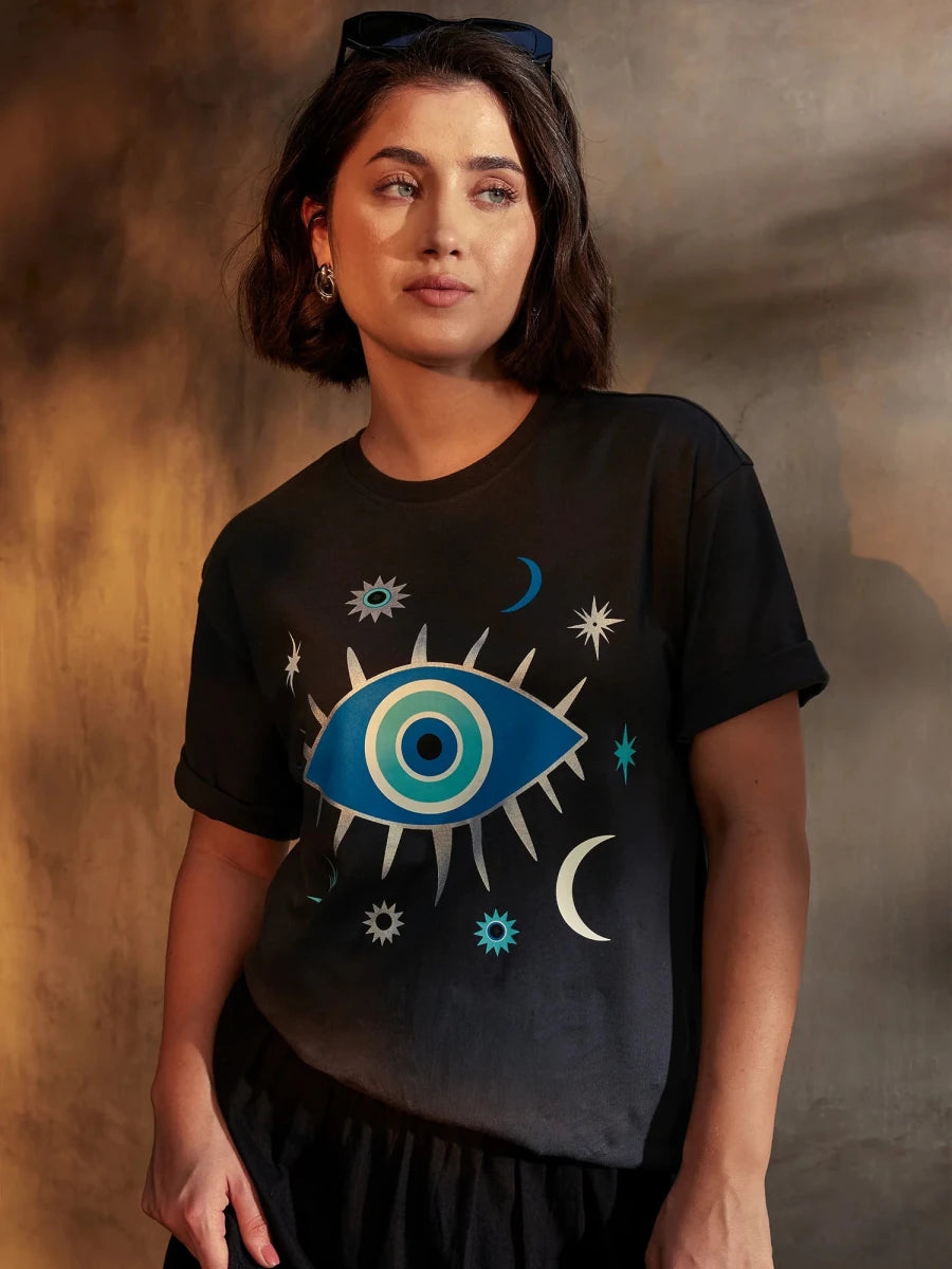 Shooting Stars Oversized Tee - Grey - REAL n RARE