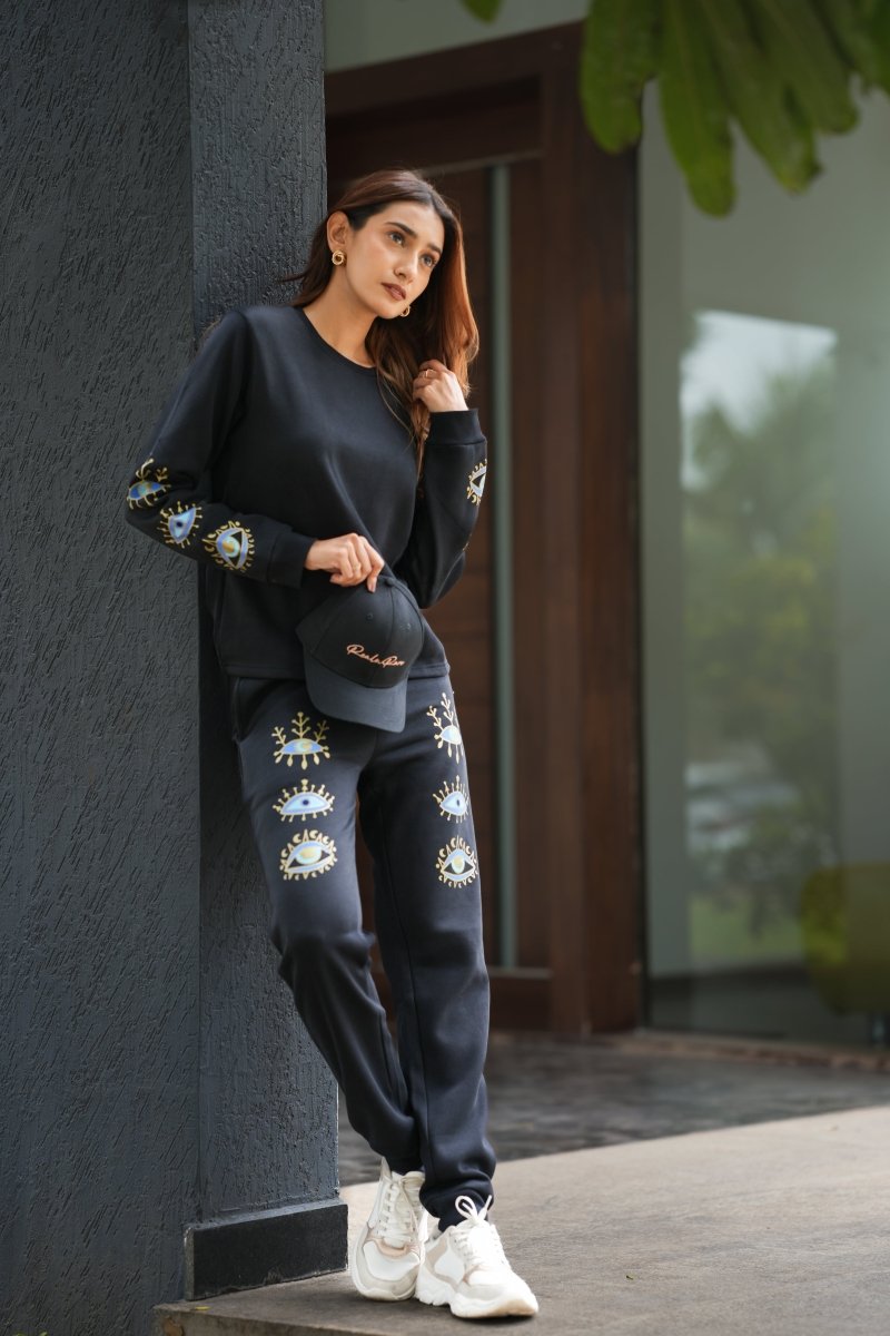 Sun & Moon Co - ord Set - Black Sky - REAL n RARE