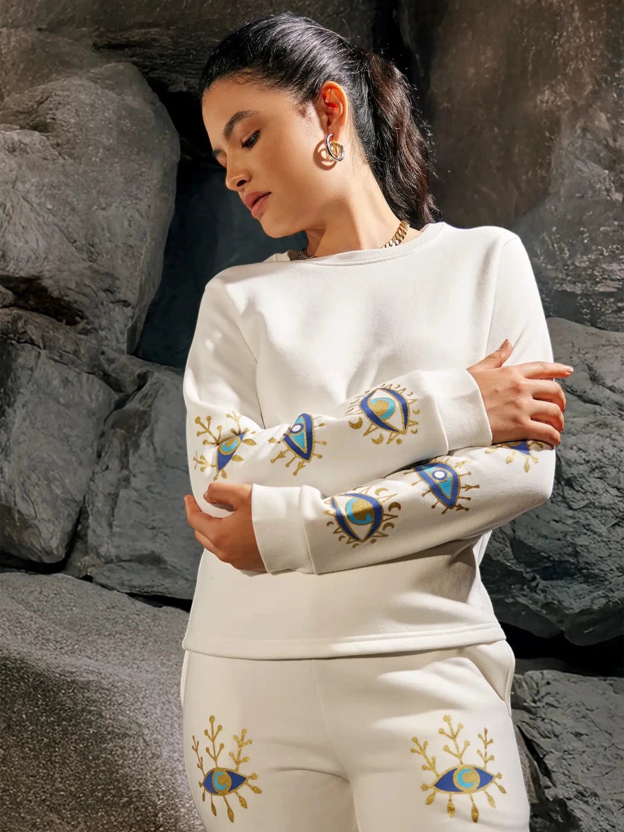 Sun & Moon Co - ord Set - White Sky - REAL n RARE