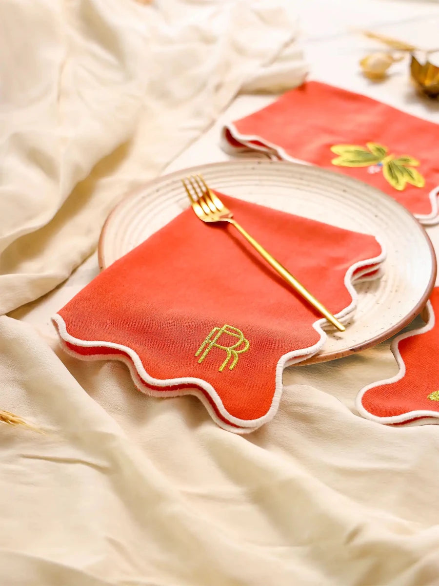 Table Napkins (Coral - Set of 2) - REAL n RARE